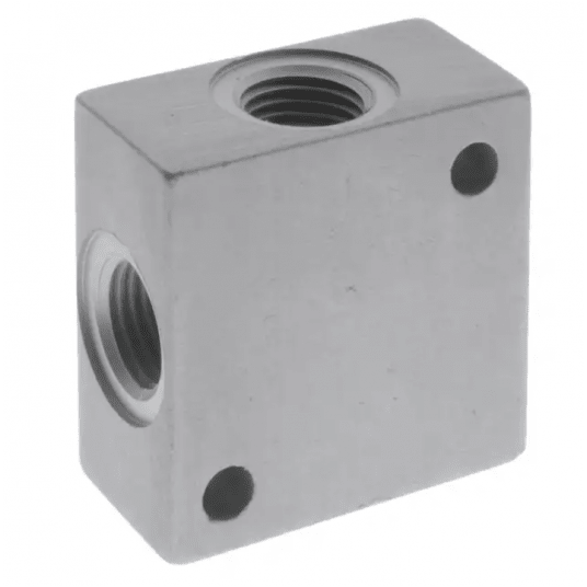 Czwórnik gwintowany typu kostka WWWW 4 x G 1/2 GW, aluminium -zdjęcie numer 1