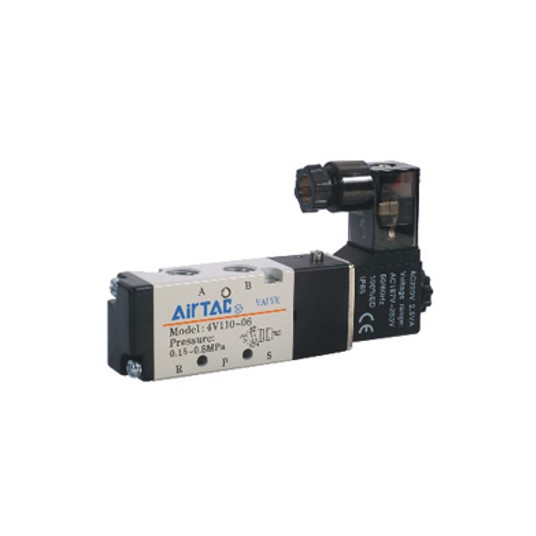 Elektrozawór 5/2 monostabilny AirTAC 4V110-M5 24 V DC — 4V110M5B -zdjęcie numer 1