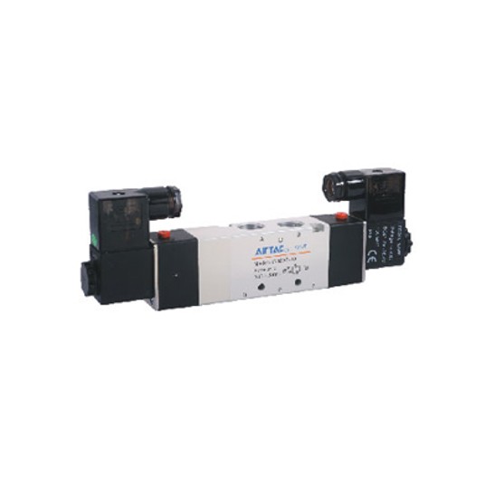 Elektrozawór 5/3 środek odpowietrzony AirTAC 4V330E-08 G 1/4" 12 V DC — 4V330E08FG -zdjęcie numer 1