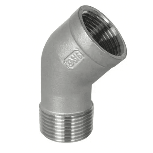 Kolanko gwintowane nierdzewne 45 stopni G 3/4 GW/GZ, stal 316 -zdjęcie numer 2