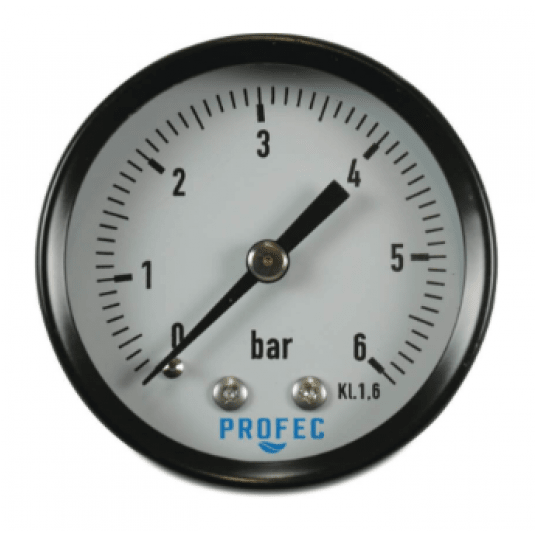 Manometr 50 mm GZ 0 - 2,5bar czarny typ suchy tylne 1/4" -zdjęcie numer 1