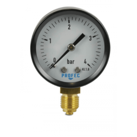 Manometr 50 mm GZ 0 - 6bar czarny typ suchy dolne 1/4" -zdjęcie numer 1