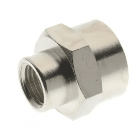 Mufa gwintowana redukcyjna G 1/8 GW - G 1/4 GW, mosiądz niklowany -zdjęcie numer 1