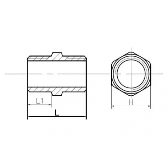 Nypel 3" ze stali nierdzewnej AISI 316 do 10 bar, gwint stożkowy BSPT -zdjęcie numer 2
