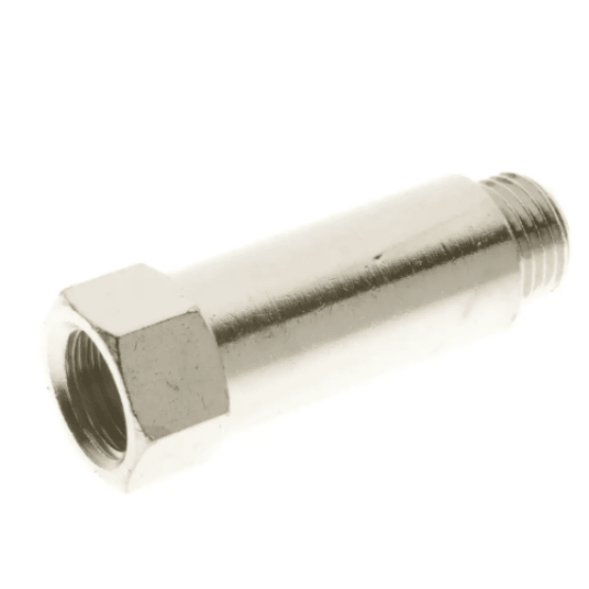 Przedłużka gwintowana G 1/8 GZ - G 1/8 GW, długość 42 mm, mosiądz niklowany -zdjęcie numer 1