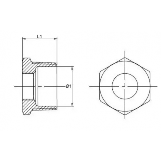 Redukcja 1/4Z - 1/8W ze stali nierdzewnej AISI 316, do 10 bar, gwint stożkowy -zdjęcie numer 2