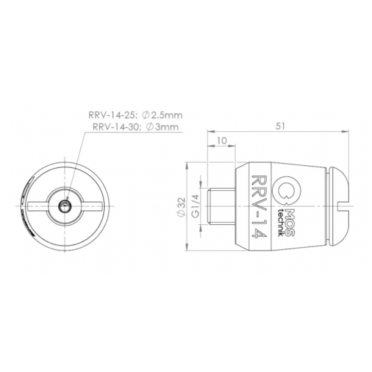 Rotacyjna dysza uderzeniowa RRV - "ORKAN" fi 25 mm 1/4 GZ, 375l/min(4 bary), 2-8 bar, mat. POM/AL/SS -zdjęcie numer 2