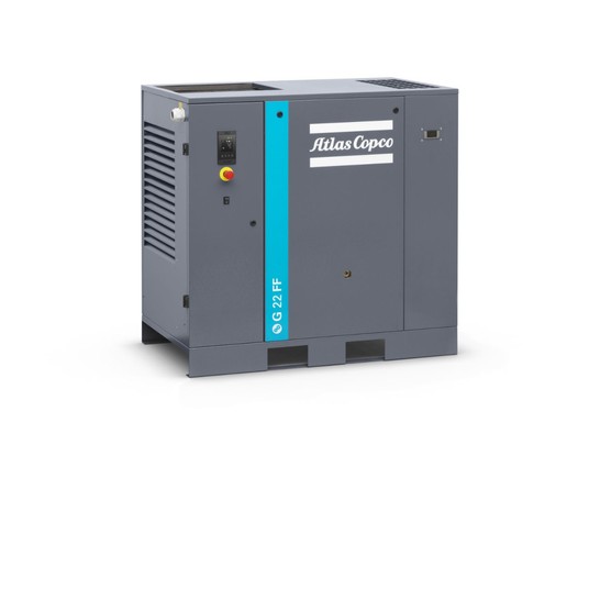 Sprężarka śrubowa Atlas Copco G22-10 FF TM — 22 kW, zbiornik 500 l, osuszacz -zdjęcie numer 1