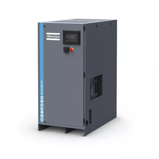 Sprężarka śrubowa Atlas Copco GA 15 VSDˢ FF — 15 kW, 13 bar, z osuszaczem -zdjęcie numer 1