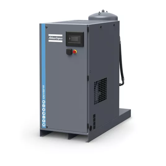 Sprężarka śrubowa Atlas Copco GA 5 VSDˢ FF TM — 5,5 kW, 13 bar, 200 l, osuszacz -zdjęcie numer 1