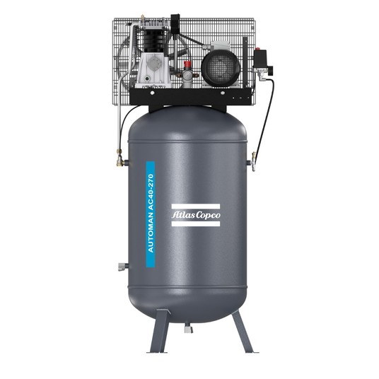 Sprężarka tłokowa Atlas Copco Automan AC40 — 3 kW, 11 bar, 270 l pionowy -zdjęcie numer 1