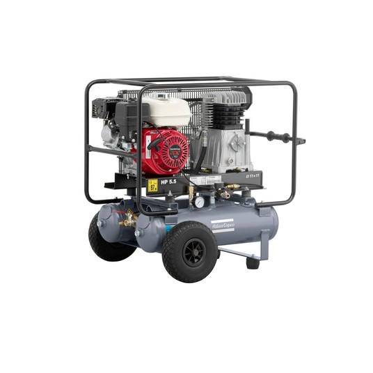 Sprężarka tłokowa Atlas Copco Automan AC56 — 3,6 kW, 10 bar, 200 l, silnik benzynowy -zdjęcie numer 1