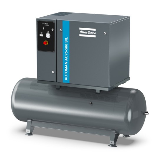 Sprężarka tłokowa Atlas Copco Automan AC75 SILENT Y/D — 5,5 kW, 500 l -zdjęcie numer 1