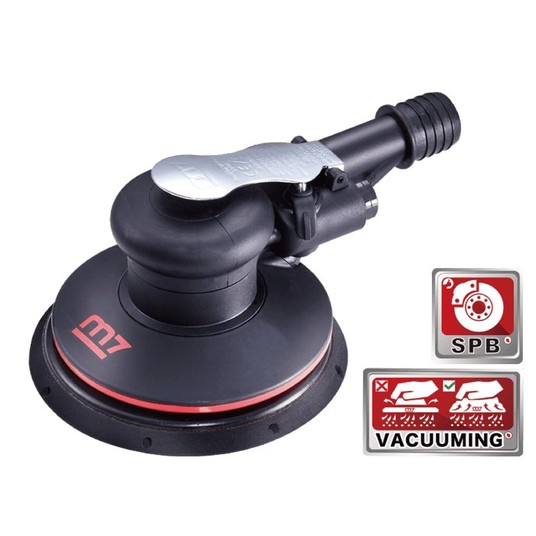 Szlifierka pneumatyczna oscylacyjno-obrotowa 150 mm, skok 5 mm Mighty Seven QB-51602 -zdjęcie numer 3