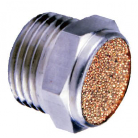 Tłumik hałasu mosiężny, płaski 1/4" -zdjęcie numer 1