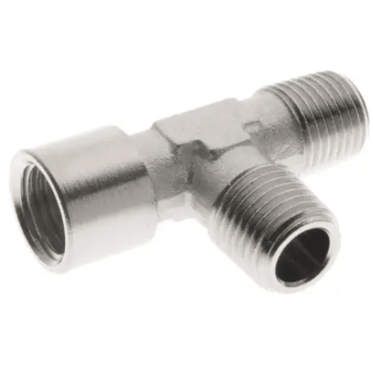 Trójnik gwintowany typu T WZZ 2 x G 3/4 GZ - G 3/4 GW, mosiądz niklowany -zdjęcie numer 1