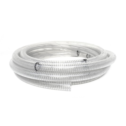 Wąż PU przezroczysty Transpress ze spiralą stalową 6x11 mm, 20 bar, na metry MTPU-06 -zdjęcie numer 1