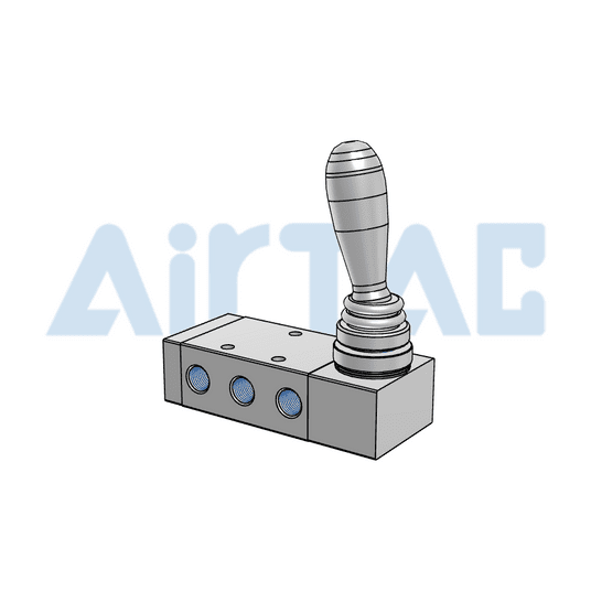 Zawór 5/2 z dźwignią AirTAC 4H210 G 1/8" — powrót ręczny, 4H21006G -zdjęcie numer 2