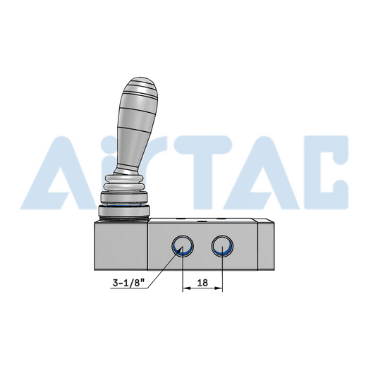 Zawór 5/2 z dźwignią AirTAC 4H210 G 1/8" — powrót ręczny, 4H21006G -zdjęcie numer 5