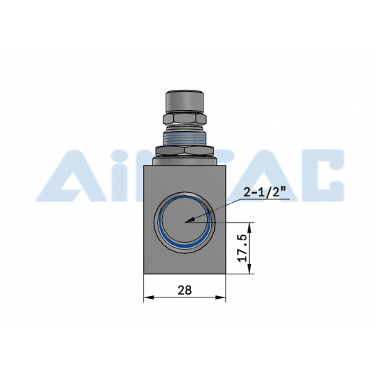 Zawór dławiąco-zwrotny 1/2" ASC30015G -zdjęcie numer 3