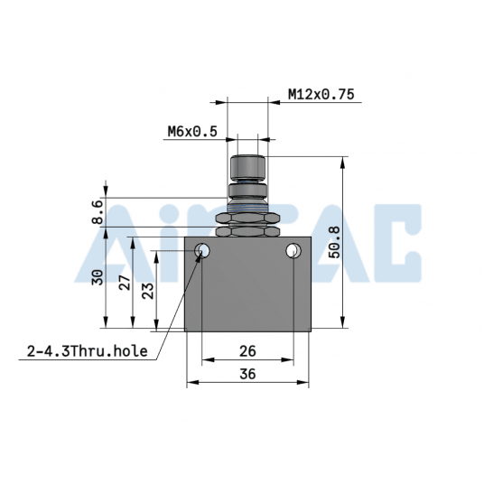 Zawór dławiąco-zwrotny 1/4" ASC20008G -zdjęcie numer 3