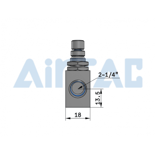 Zawór dławiąco-zwrotny 1/4" ASC20008G -zdjęcie numer 3