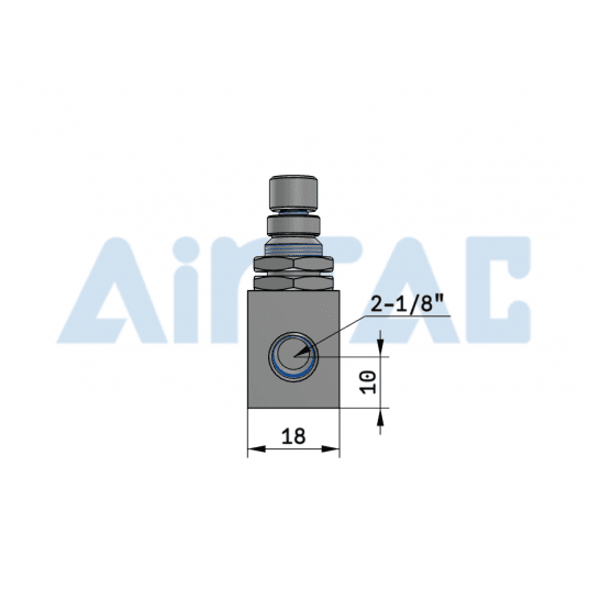 Zawór dławiąco-zwrotny 1/8" ASC10006G -zdjęcie numer 3