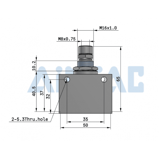 Zawór dławiąco-zwrotny 3/8" ASC30010G -zdjęcie numer 2