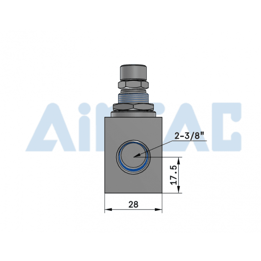 Zawór dławiąco-zwrotny 3/8" ASC30010G -zdjęcie numer 3