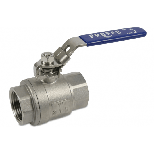 Zawór kulowy 2-częściowy stal nierdzewna 316 1/2" GW 64bar -zdjęcie numer 1