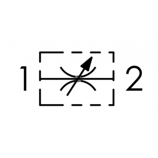 Zawór prosty dławiąco-zwrotny na przewód D=10mm -zdjęcie numer 2