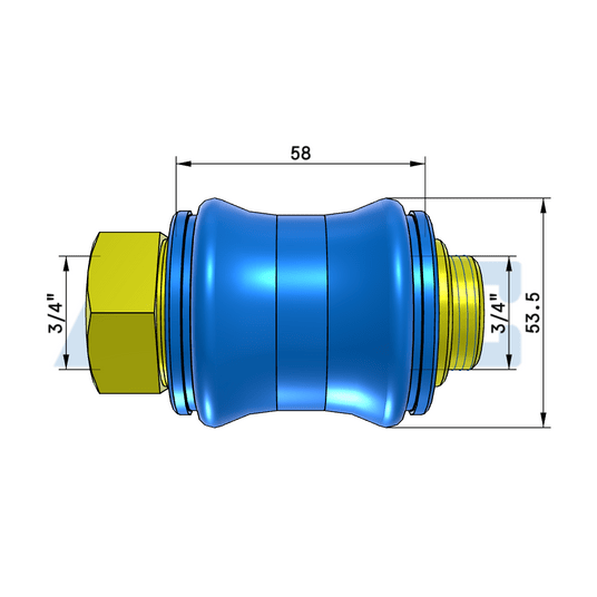 Zawór suwakowy 3/2 AirTAC HSV G 3/4" — GZ/GW, z odpowietrzeniem, HSV20SFG -zdjęcie numer 3
