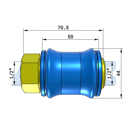 Zawór suwakowy GW/GW 1/2" HSV15FFG -zdjęcie numer 2