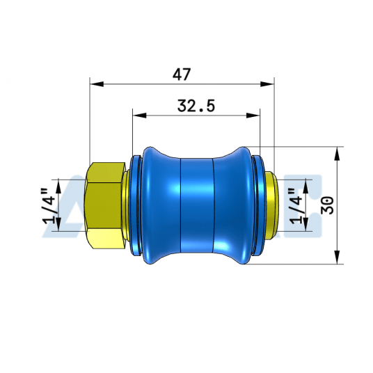 Zawór suwakowy GW/GW 1/4" HSV08FFG -zdjęcie numer 2
