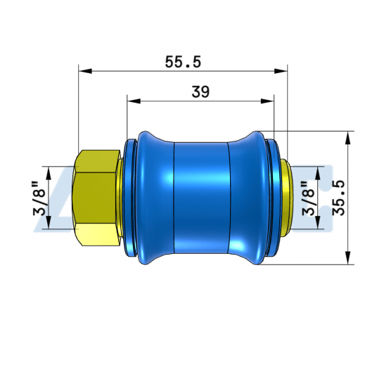 Zawór suwakowy GW/GW 3/8" HSV10FFG -zdjęcie numer 2