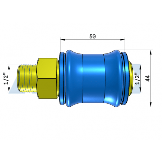 Zawór suwakowy GW/GZ 1/2" HSV15G -zdjęcie numer 2