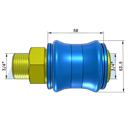 Zawór suwakowy GW/GZ 3/4" HSV20G -zdjęcie numer 2