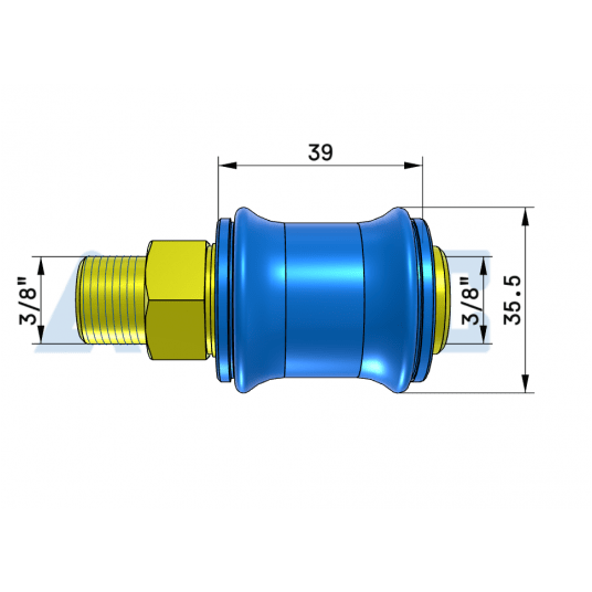Zawór suwakowy GW/GZ 3/8" HSV10G -zdjęcie numer 2