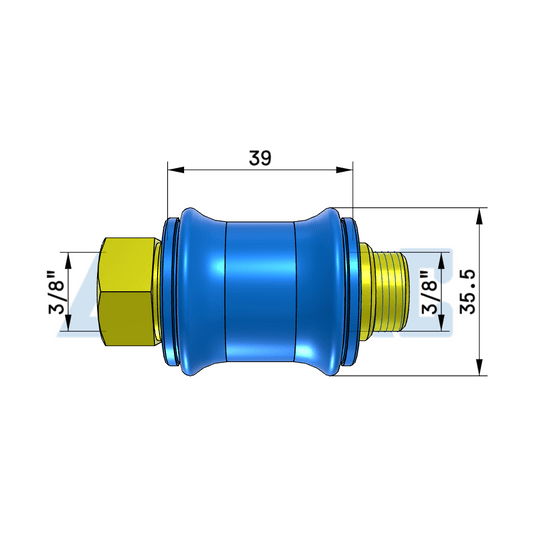 Zawór suwakowy GZ/GW 3/8" HSV10SFG -zdjęcie numer 3