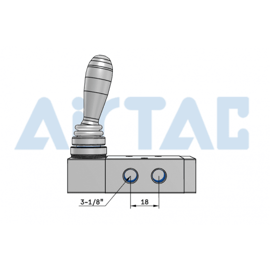 Zawór z dźwignią 5/2 monostabilny 1/8" 4H21006G -zdjęcie numer 4