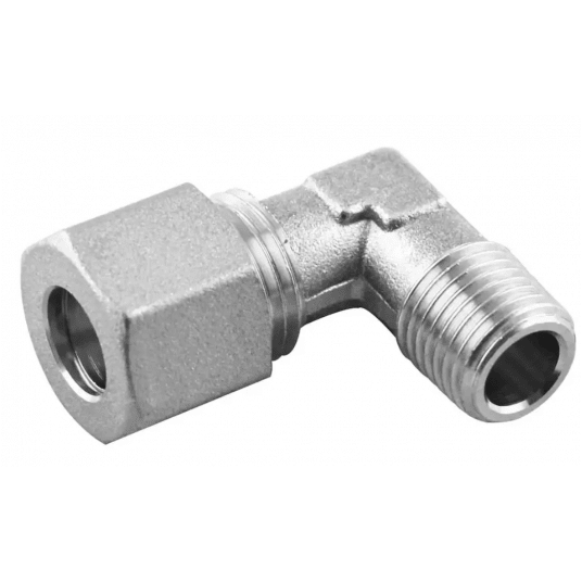 Złączka skręcana kątowa do rur miedzianych 14 mm R 1/2 GZ, mosiądz niklowany -zdjęcie numer 1