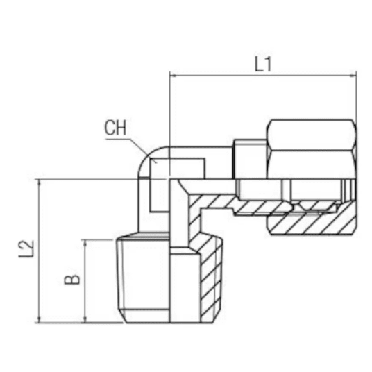 Złączka skręcana kątowa do rur miedzianych 16 mm R 1/2 GZ, mosiądz niklowany -zdjęcie numer 2