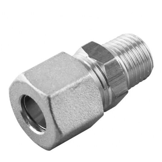 Złączka skręcana prosta do rur miedzianych 10 mm R 1/4 GZ, mosiądz niklowany -zdjęcie numer 1