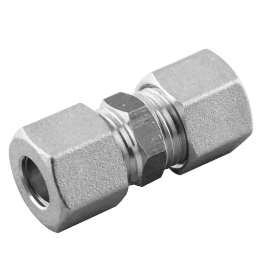 Złączka skręcana przelotowa do rur miedzianych 12 mm, mosiądz niklowany -zdjęcie numer 1