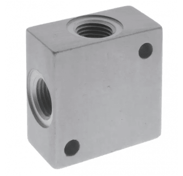 Czwórnik gwintowany typu kostka WWWW 4 x G 1/8 GW, aluminium