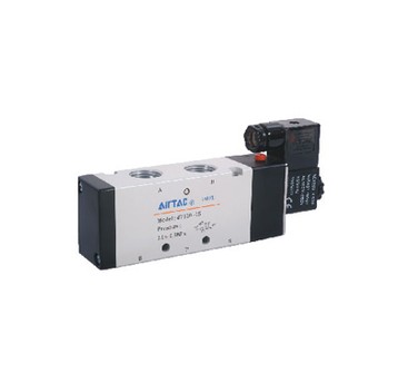 Elektrozawór 5/2 monostabilny AirTAC 4V410-15 G 1/2" 24 V AC, pilot zewnętrzny — 4V41015EG-W