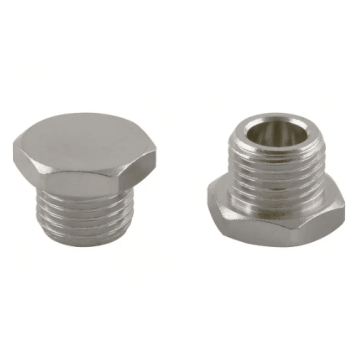 Korek gwintowany 6-kątny G 1/8 GZ, mosiądz niklowany