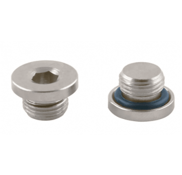 Korek gwintowany z oringiem G 3/8 GZ, pod imbus, mosiądz niklowany