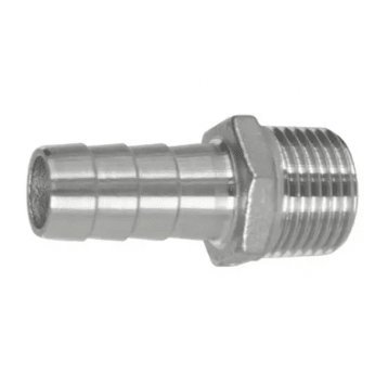 Króciec gwintowany nierdzewny choinka do węża fi 67mm, R 2 1/2 GZ , stal 316