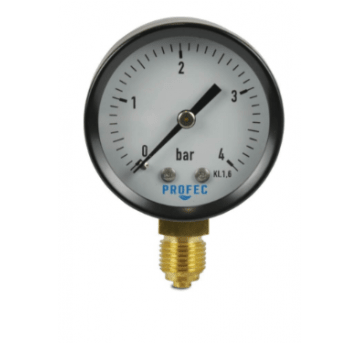 Manometr 50 mm GZ 0 - 6bar czarny typ suchy dolne 1/4"